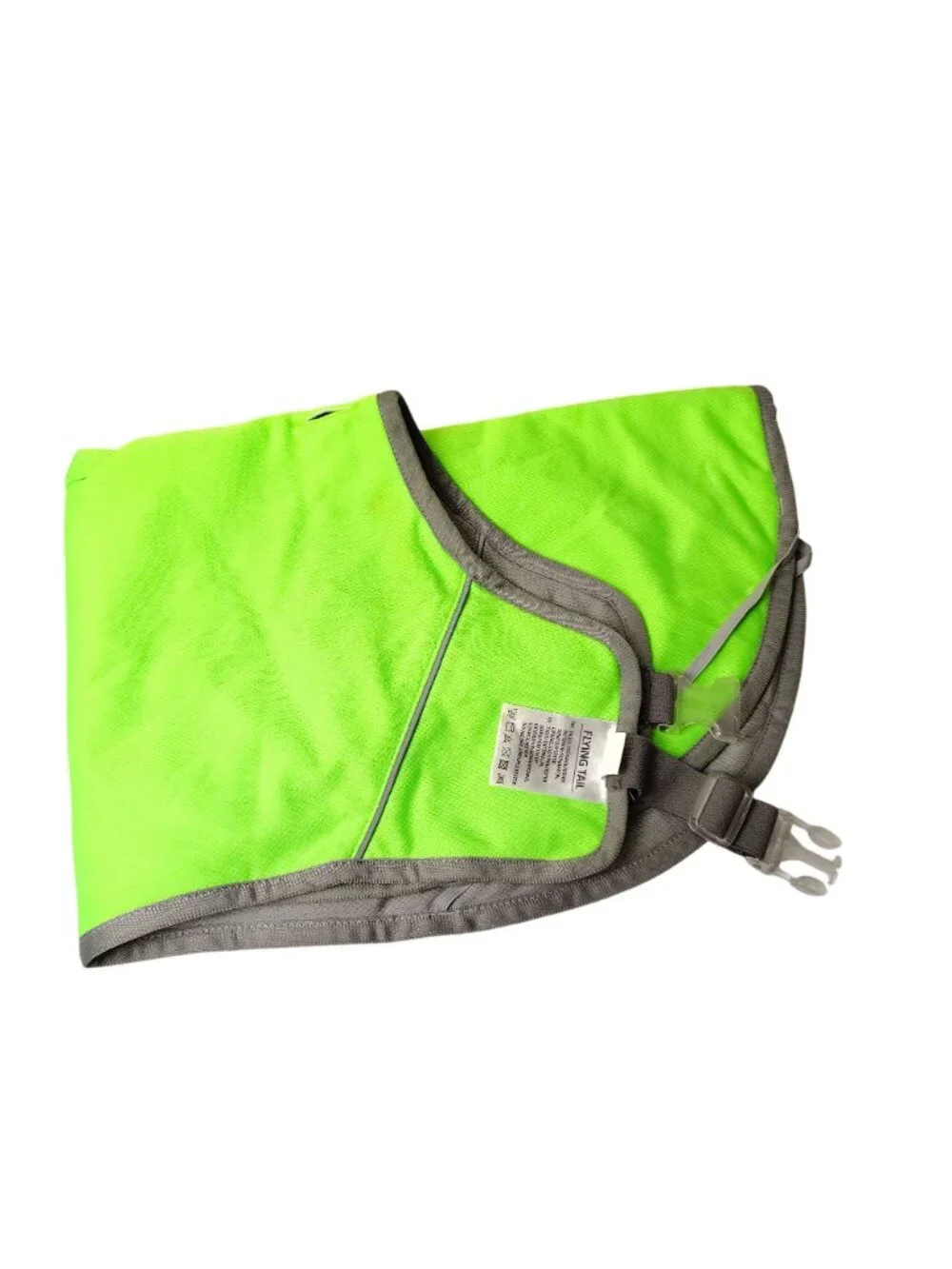 Flying Tail Dog 3XL High-Visibility Neon Green Reflective Safety Cooling Vest